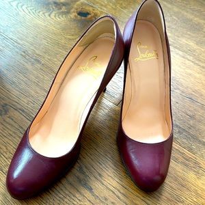 Christian Louboutin Burgundy high heels